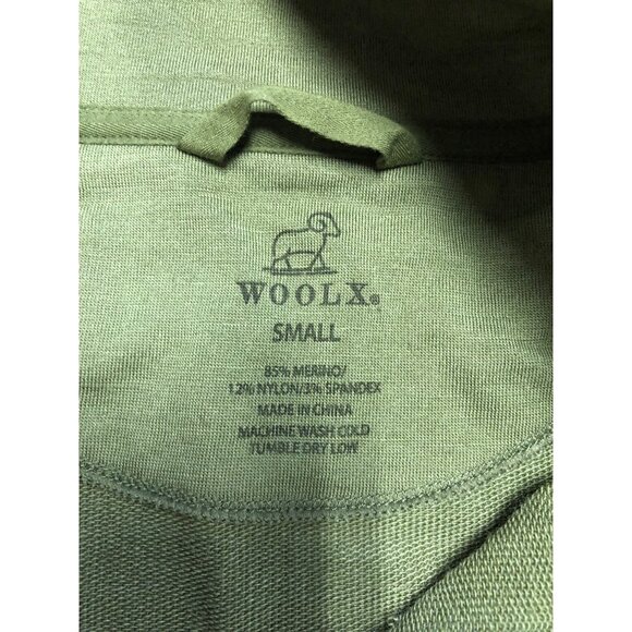 Woolx Collar Button Duck Green Charlie Sweatshirt - Size Small - Picture 3 of 7